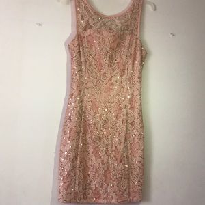 Baby pink mini dress